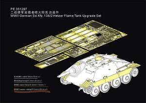 Voyager modèle PE351297 WWII allemand Sd.Kfz.138/2 ensemble de mise à niveau du réservoir de flamme Hetzer pour TAKOM 1/35