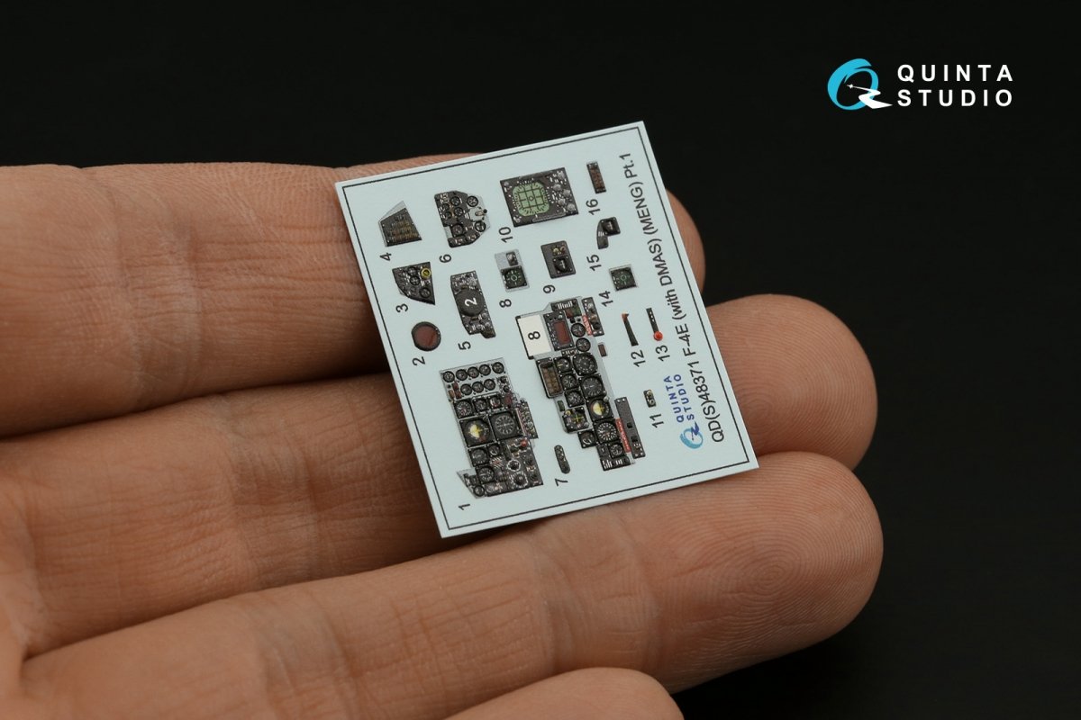 Quinta Studio QDS-48371 F-4E avec intérieur imprimé en 3D et coloré DMAS sur papier décalcomanie (Meng) (Petite version) 1/48 – immagine 3