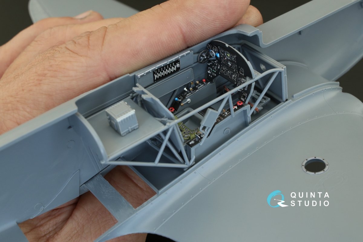 Intérieur du Yak-3 de Quinta Studio QD32007, imprimé en 3D et coloré sur papier décalcomanie (pour kit Special Hobby) à l&amp;#39;échelle 1/32 – image 6