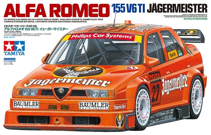 Tamiya- Alfa Romeo 155 V6 TI Jagermeister, 24148