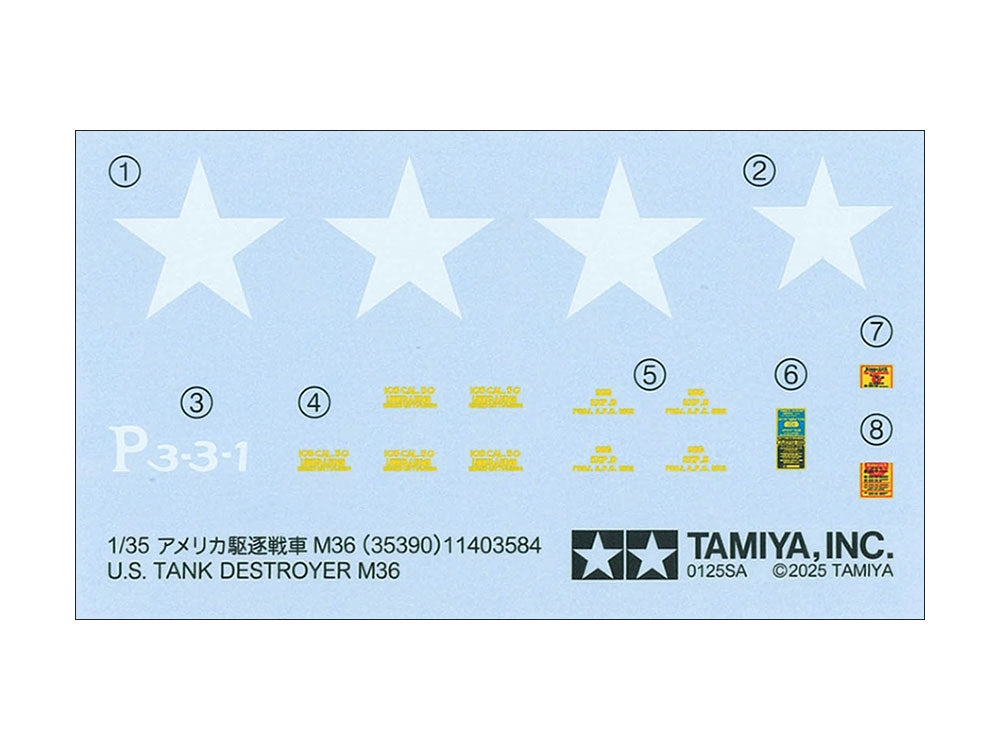 Tamiya 35390 M36 U.S. Tank Destroyer 1/35
