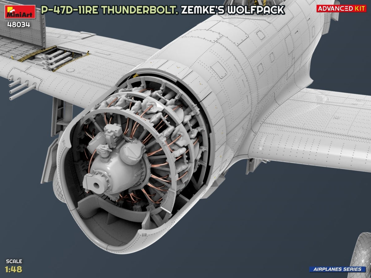 MiniArt 48034 P-47D-11RE Thunderbolt. Zemke&amp;#39;s Wolfpack. Advanced Kit 1/48 – zdjęcie 11