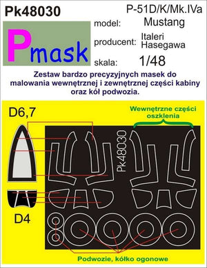 Masque P PK48030 P-51D/K/MK.IVA MUSTANG (ITALERI/HASEGAWA) (1/48)