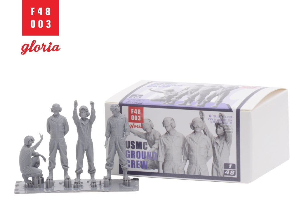 Gloria F48003 USMC Ground Crew 4 figurines imprimées en 3D 1/48 – Bild 4