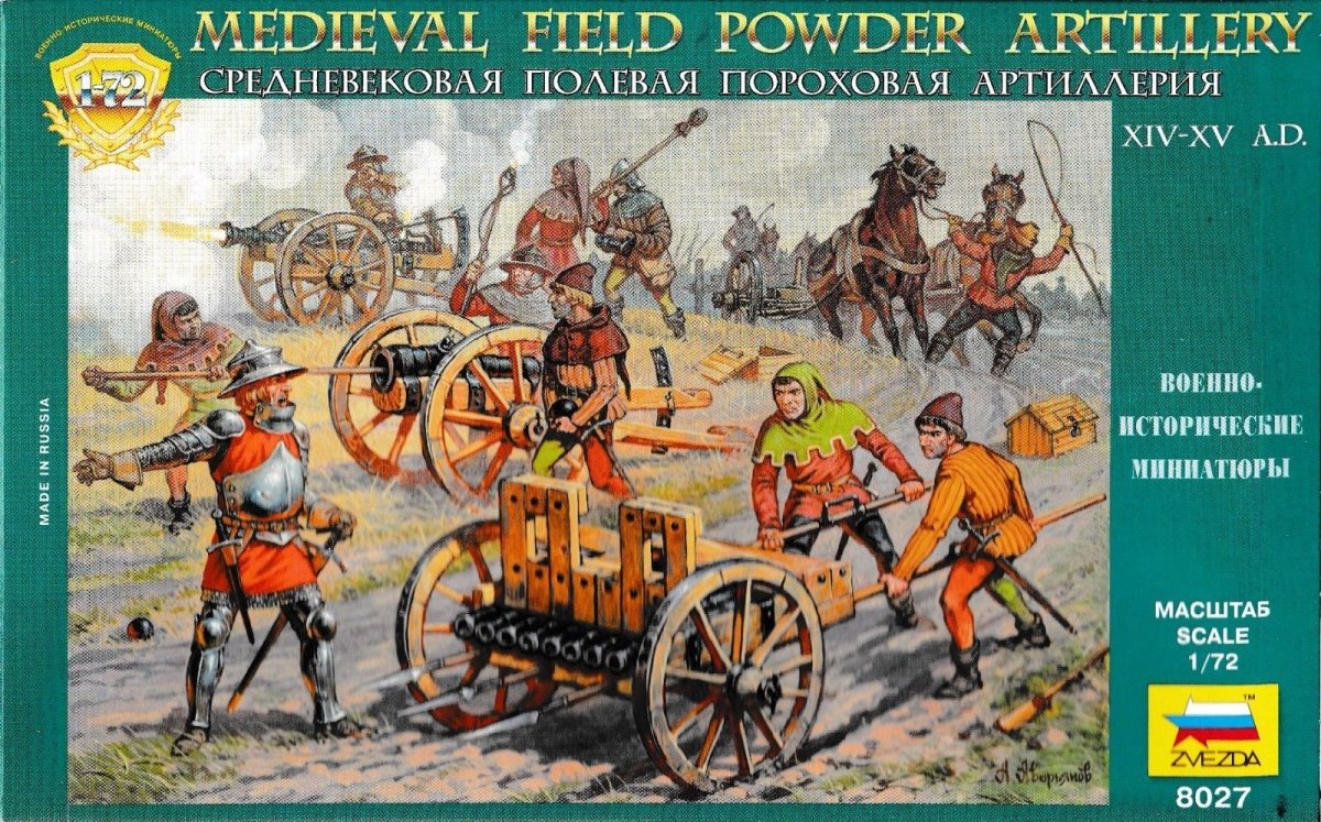 Zvezda 8027 Artillerie de campagne médiévale à poudre (1/72) 