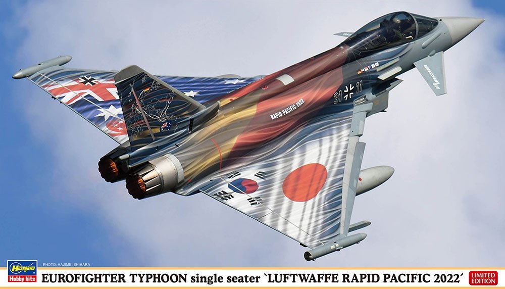 Hasegawa 02430 Eurofighter Typhoon « Luftwaffe Rapid Pacific 2022 » monoplace 1/72