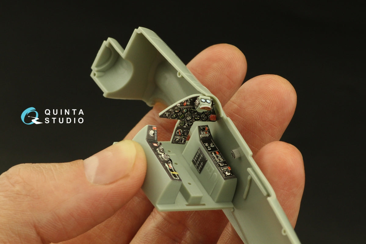 Intérieur imprimé en 3D et coloré sur papier décalcomanie Quinta Studio QD48399 F8F-2 Bearcat (Academy) 1/48 – image 9