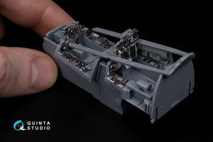Intérieur imprimé en 3D et coloré sur papier décalcomanie Quinta Studio QDS-48245 F-4EJ Kai (ZM SWS) (Petite version) 1/48 – imagen 11