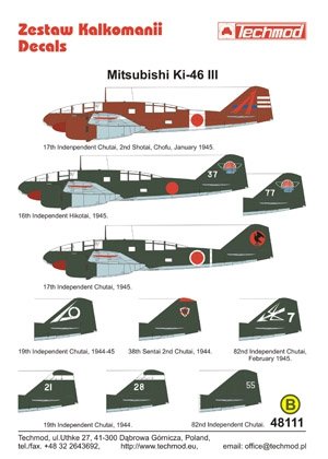 Techmod 48111 - Mitsubishi Ki-46-III 1/48 – imagen 2