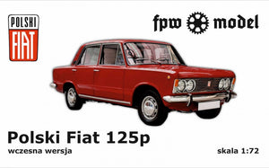 Maquette FPW 72601 Fiat 125p polonaise, première version civile, échelle 1/72