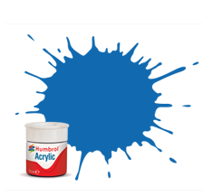 Humbrol AB0052 52 Peinture acrylique métallisée Bleu Baltique 14 ml
