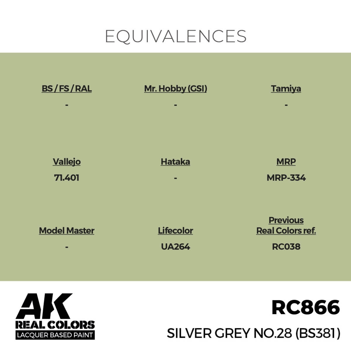 AK Interactive RC866 Gris argent n° 28 (BS381) 17 ml – immagine 3