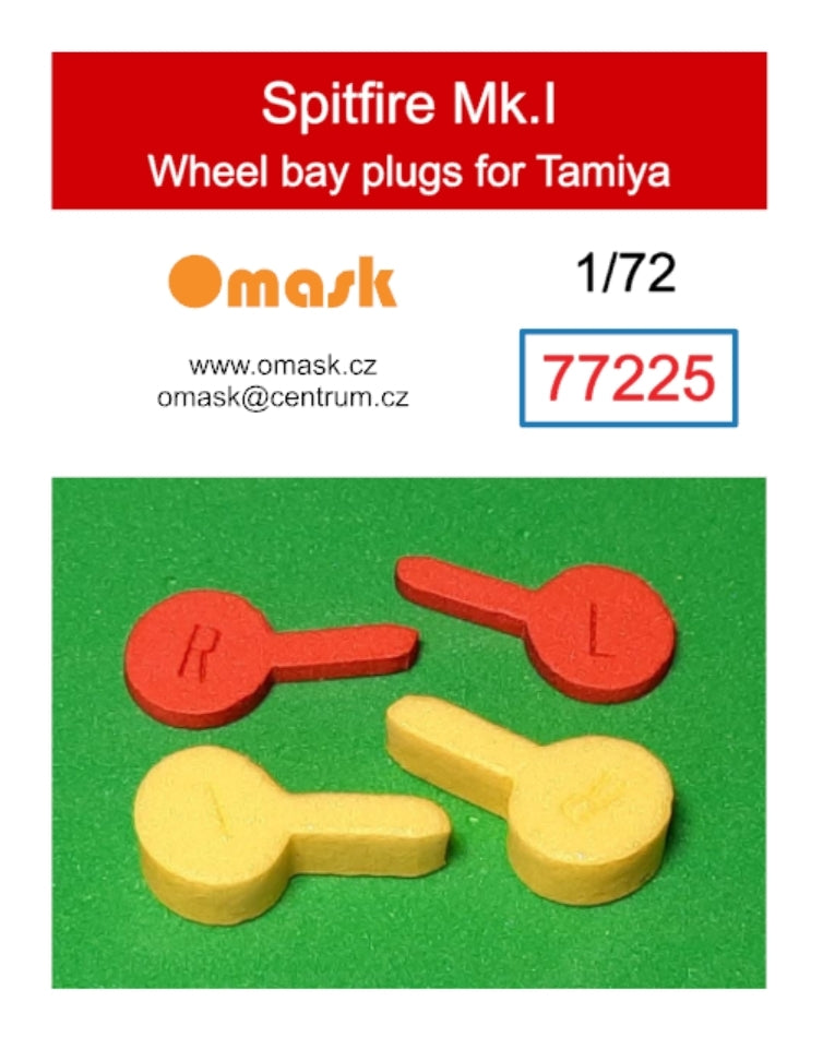 Omask 77225 Bouchons de passage de roue pour Spitfire Mk.I (pour Tamiya) 1/72