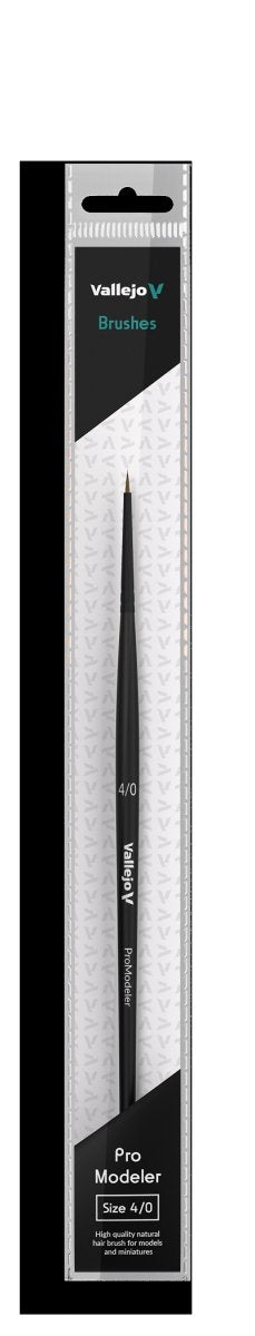 VALLEJO B01040 - Brosse - Modeleuse Pro - Poils naturels Ronde n° 4/0