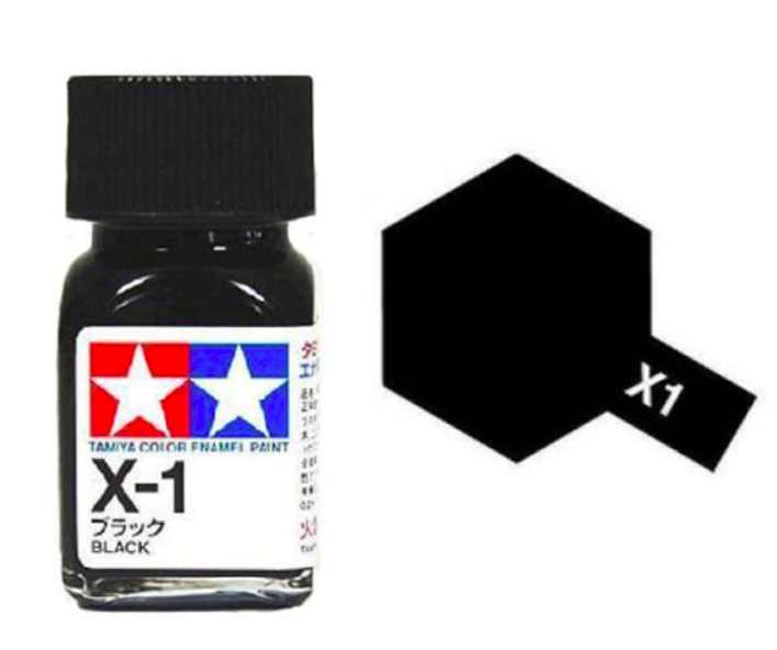Peinture émail Tamiya X1 Noir (80001)