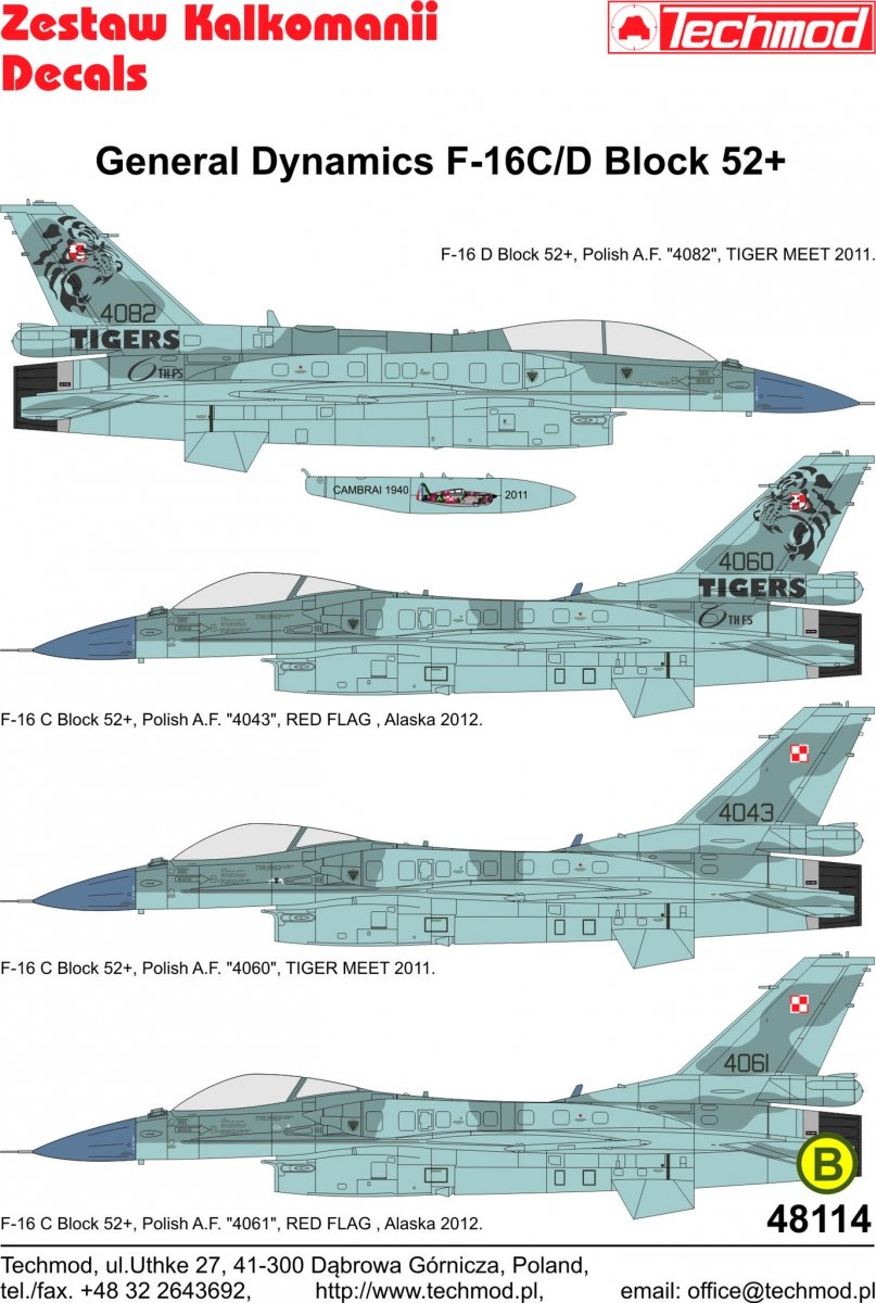 Techmod 48114 F-16C/D 1/48 – image 2