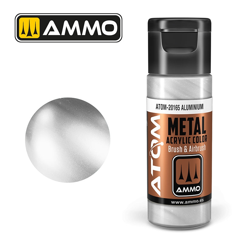 Munitions Mig Jimenez 20165 ATOM METALLIC Aluminium 20 ml