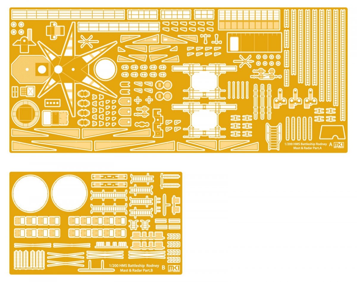 MK1 Design MD-20013 HMS Rodney DX Pack 1/200 – zdjęcie 24