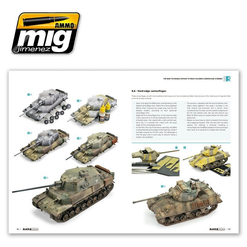 AMMO de Mig Jimenez 6016 TECHNIQUE NOIR ET BLANC (Anglais) – image 7