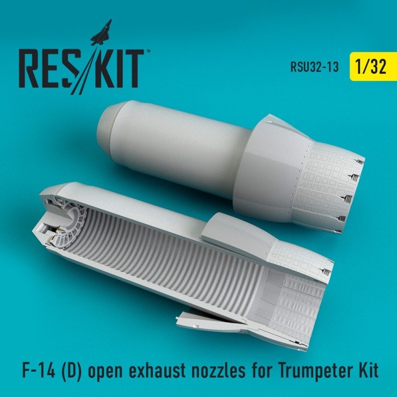 RESKIT RSU32-0013 F-14 (D) tuyères d'échappement ouvertes pour maquette Trumpeter au 1/32