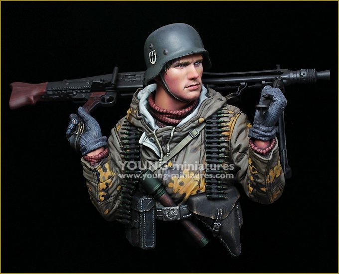 Figurine Young Miniatures YM1882, mitrailleur allemand, front de l&amp;#39;Est, Seconde Guerre mondiale, échelle 1/10 – image 8
