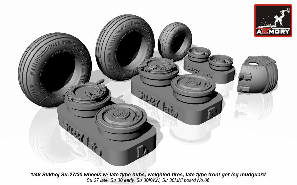 Roues de Flanker Sukhoj Su-27 / Su-30 (Armory Models AW48021) au 1/48 – Bild 2