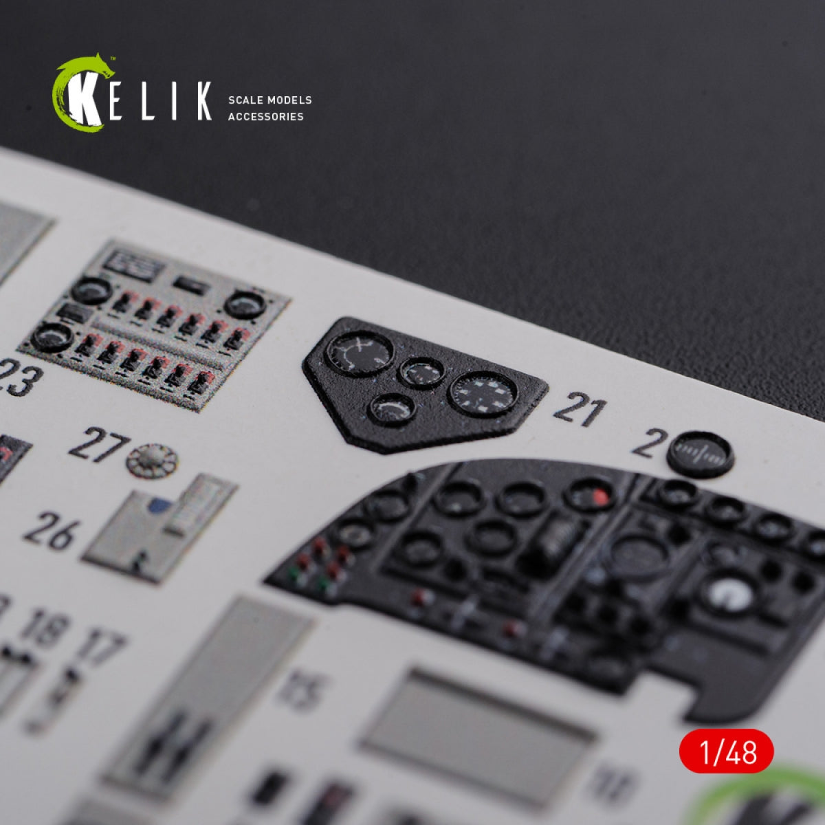 KELIK K48085 KI-21 interior 3D decals for ICM kit 1/48 – zdjęcie 7