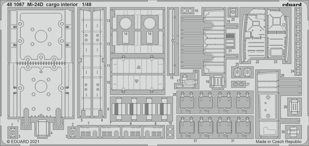 Intérieur cargo Mi-24D Eduard 481067 EDUARD 1/48