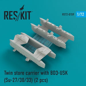 RESKIT RS72-0159 TRANSPORTEUR DE MAGASIN DOUBLE AVEC BD3-USK (2 PIÈCES) 1/72