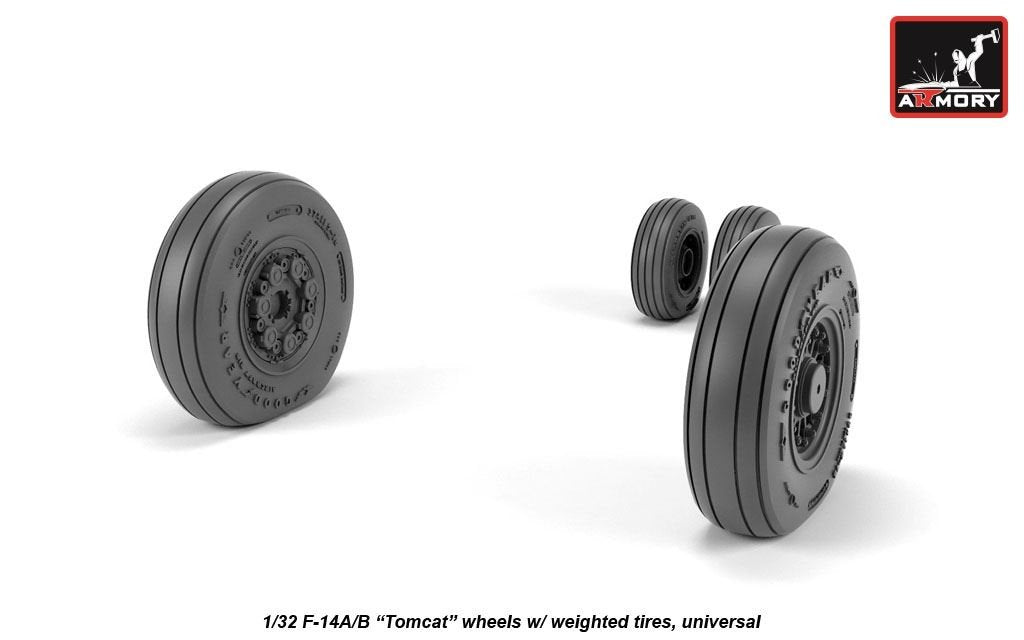 Armory Models AW32309 Roues de type ancien pour F-14A/B Tomcat avec pneus lestés 1/32 – image 2