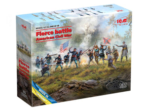 ICM DS3519 Bataille acharnée. Guerre de Sécession américaine. Infanterie de l&amp;#39;Union. Set 2, Infanterie confédérée. Set 2 1/35 – image 2