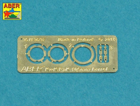 Canon Aber 35L-231 de 10,5 cm KwK L/70 avec frein de bouche à double chicane pour char allemand Pz.Kpfw. VII Lowe à l&amp;#39;échelle 1/35. – image 9