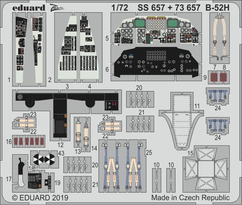 Intérieur du B-52H Eduard 73657, échelle 1/72, MODELCOLLECT