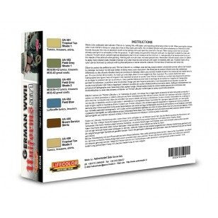 Lifecolor CS04 Acrylic paint set German Uniforms WWII Set 1 6x22ml