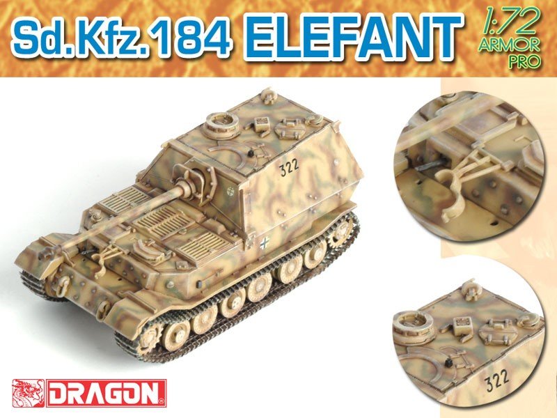 Dragon 7253 Sd.Kfz.184 Éléphant (1/72) – immagine 2