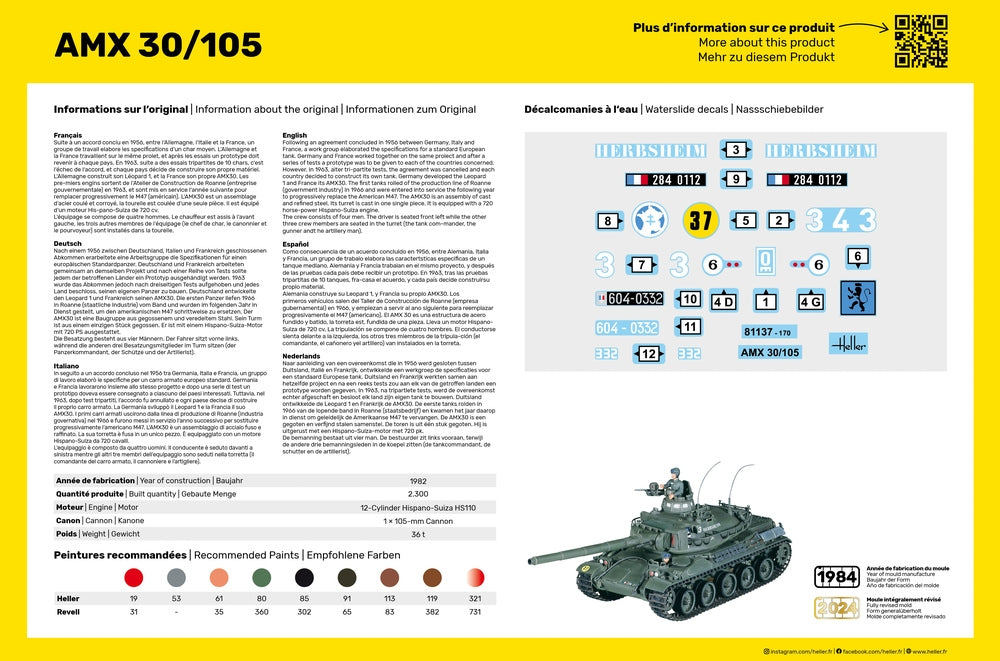Heller 57137 Kit de démarrage - AMX 30/105 1/35 – immagine 4