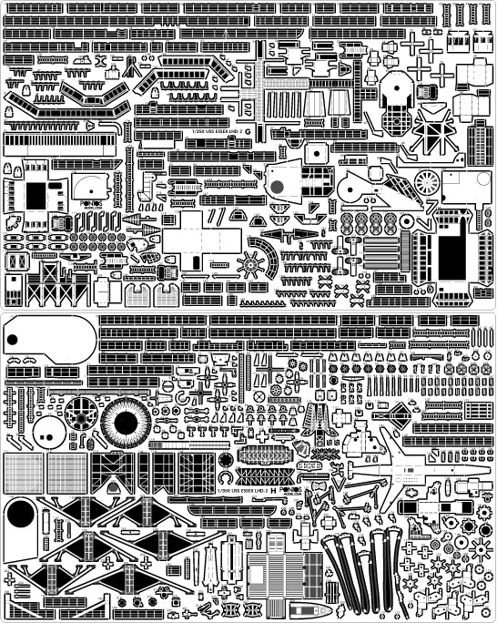Pontos 37001R1 USS LHD-2 Essex Kit + Ensemble de détails 1/350 – Bild 9