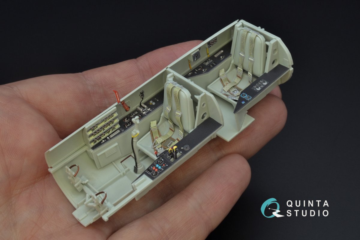 Intérieur imprimé en 3D et coloré sur papier décalcomanie (Revell) Quinta Studio QD32074 Me 262B1a/U-1 1/32 – Bild 6