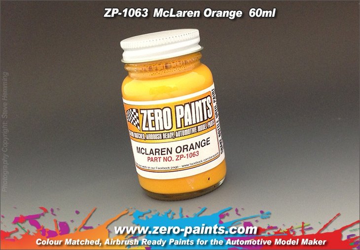 Peinture orange McLaren Zero Paints ZP-1063, 60 ml