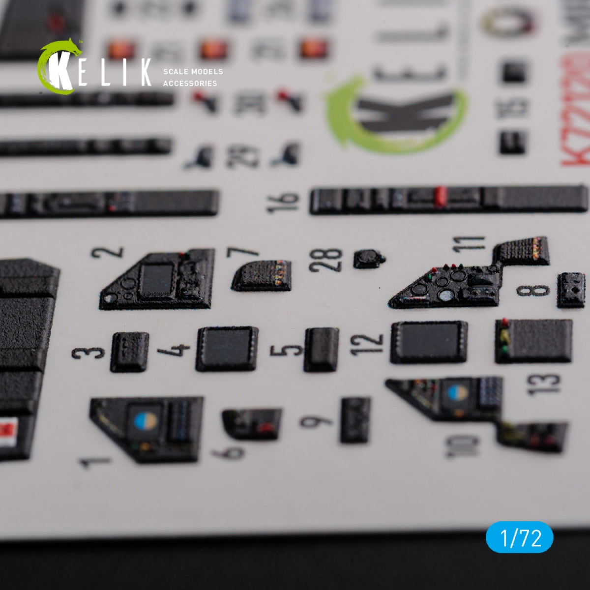 KELIK K72120 Mirage 2000D stickers 3D intérieur pour modèle Svit kit 1/72  – image 4