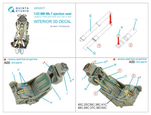 Quinta Studio QR32017 Siège MB Mk.7 pour la famille F-104 (Italeri) 1/32 – immagine 2