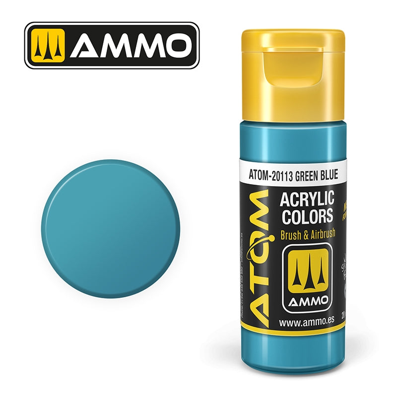 Ampoil Mig Jimenez 20113 ATOM COLOR Vert Bleu 20ml