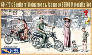 Gecko Models 35GM0127 Coffret de motos SS50E du Sud du Vietnam et du Japon des années 60-70, échelle 1/35