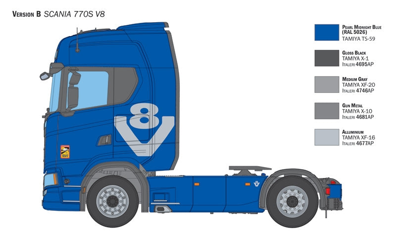 Italeri 3965 Scania 770 S V8 Cabine Blanche 1/24 – imagen 6