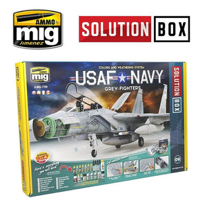 Munitions pour Mig Jimenez 7709 USAF NAVY GRAY FIGHTERS SOLUTION BOX