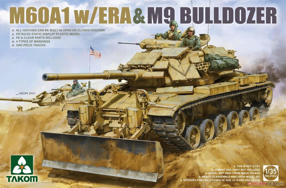 Takom 2142 M60A1 avec bulldozer ERA et M9 1/35