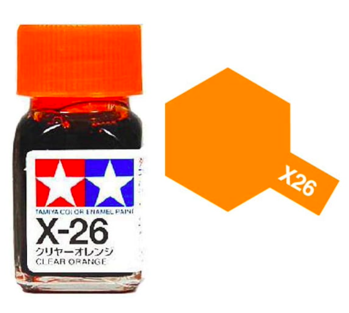 Peinture émail Tamiya X26 Orange transparent (80026)