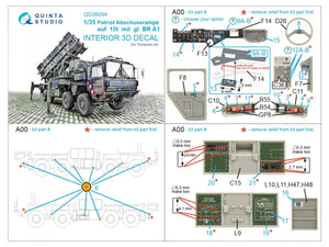 Quinta Studio QD35094 Patriot Abschussrampe auf 15t mil gl BR A1 Intérieur imprimé en 3D et coloré sur papier décalque (Trumpeter) 1/35 – Bild 14