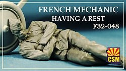 Copper State Models F32-048 Mécanicien français se reposant 1/32