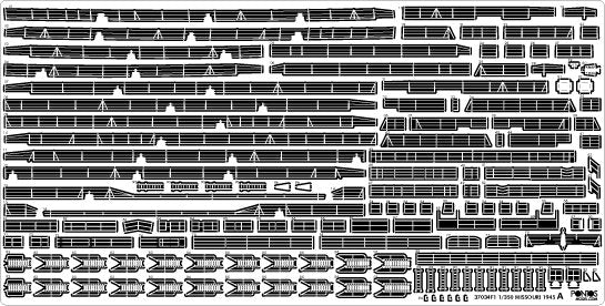 Pontos 37034FB USS BB-63 Missouri 1945 Ensemble de détails avancés pour maquette Hobbyboss (pont en bois teinté bleu 20B) 1/350 – image 30